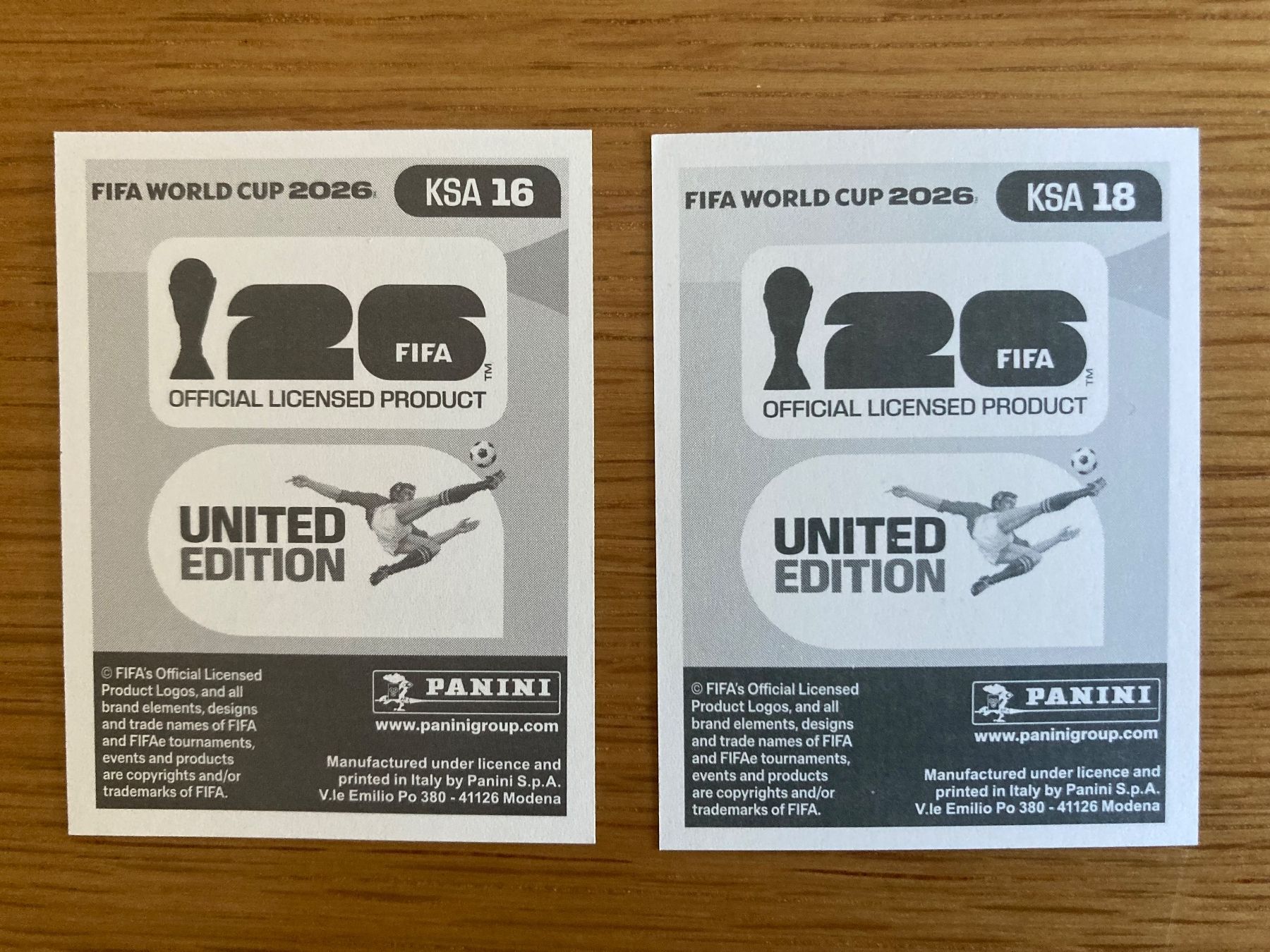 Panini Carte collezionabili: WM Sticker KSA 16, 18 – Nuovo (secondo la descrizione) da Winterthur venduto da Whitefish 1
