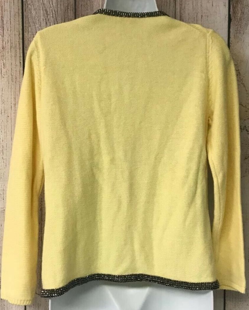 Maje Giacche: Maje Strickjacke Gelb Glitzer Perlen Gr. Nr.2 – Usato da Uster venduto da kgw78 4