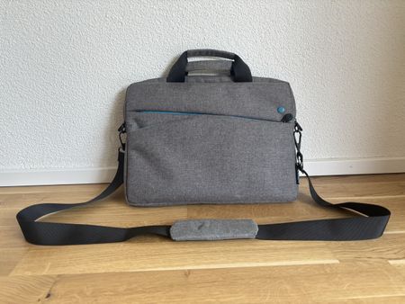 PEDEA Laptop Tasche / Notebook Tasche grau mit Schultergurt