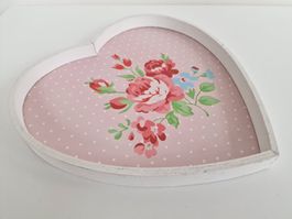 Shabby Chic Tablar Rosa mit Blüten