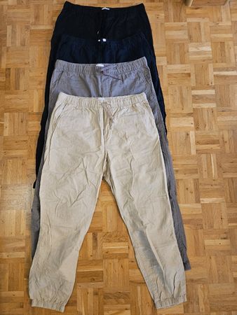 4x H&M Leinenhosen, Gr. L, Regular Fit, Top Zustand!