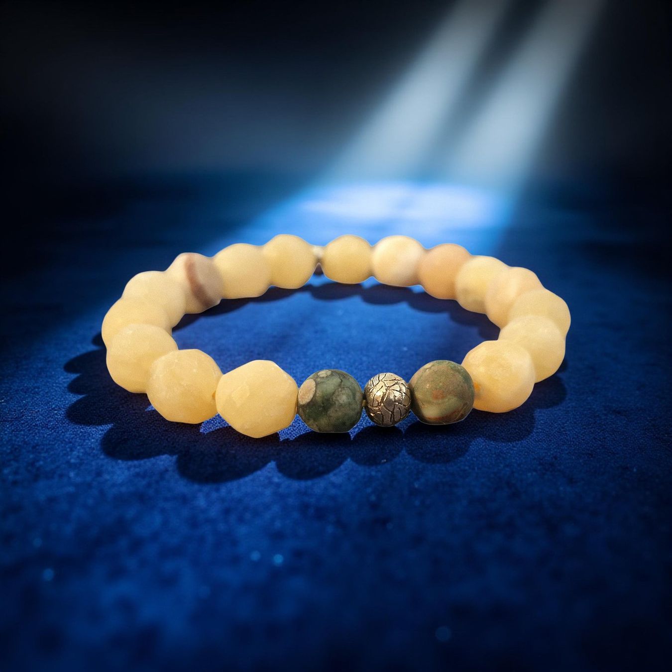 Armbänder & -reifen: Armband Aragonit, Rhyolith & Bronze – Neu und originalverpackt aus Aarau von Schmuckhoehle_MD 6