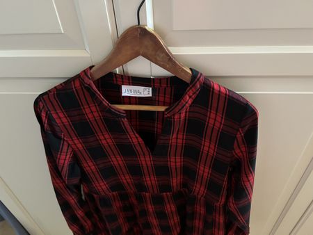 Kariertes Kleid Janina, red, Grösse 38