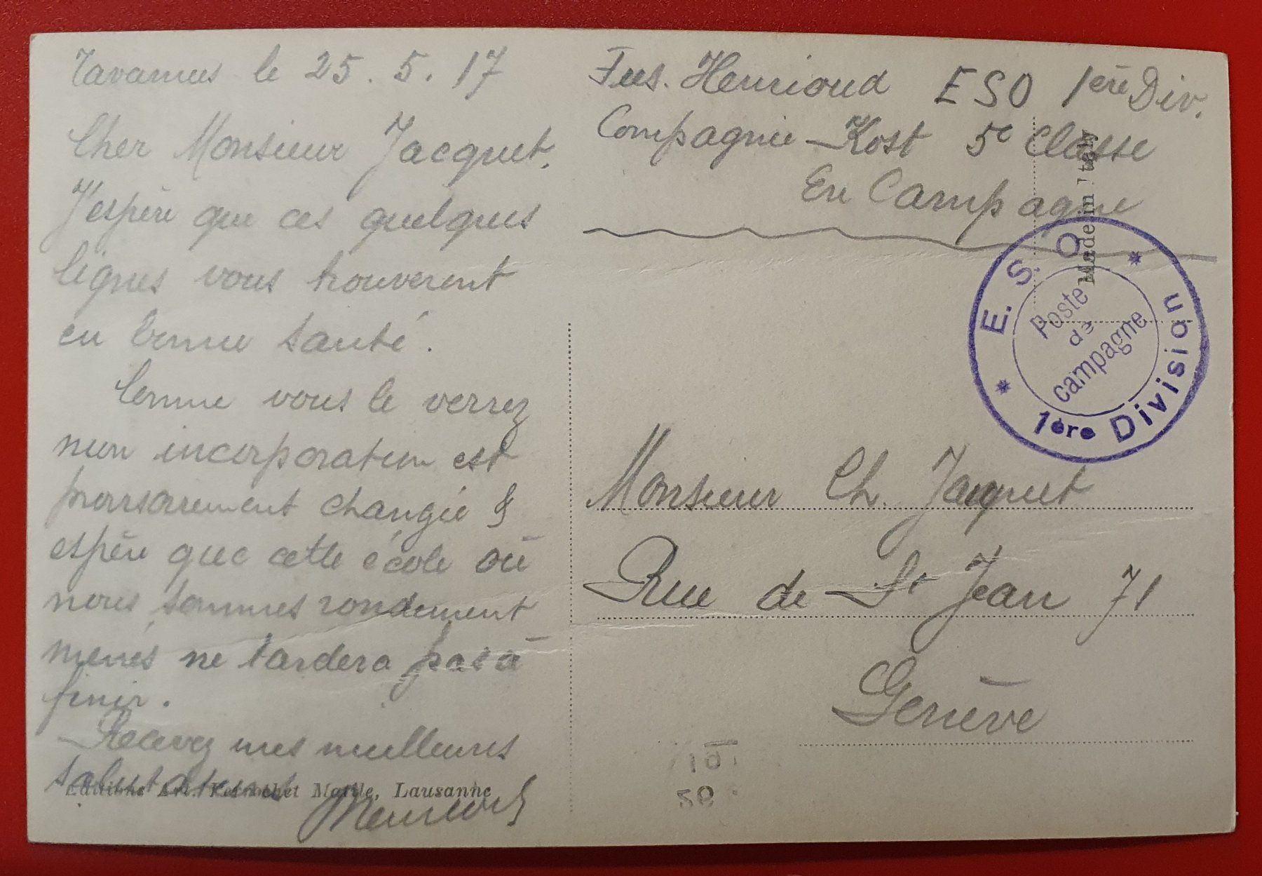 Cartoline postali: Tavannes 1917 - Le Défilé – Usato da Kreuzlingen venduto da Rschweiz1 1