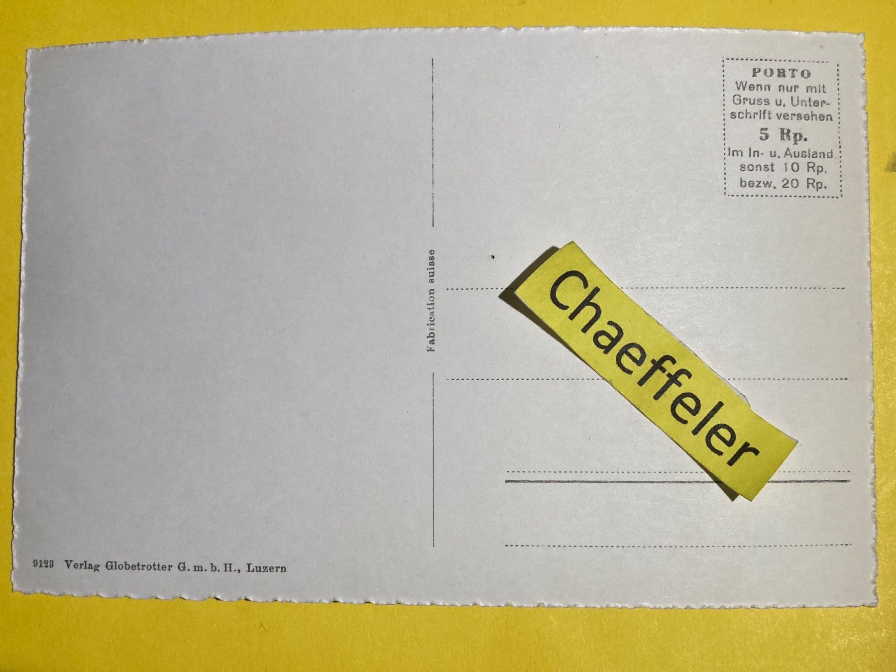 Cartoline postali: Brünig - Passhöhe – Usato da Zürich venduto da Chaeffeler 1