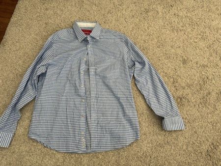 DAMAT Herrenhemd XXL 45/46 – Comfort Fit, hellblau kariert