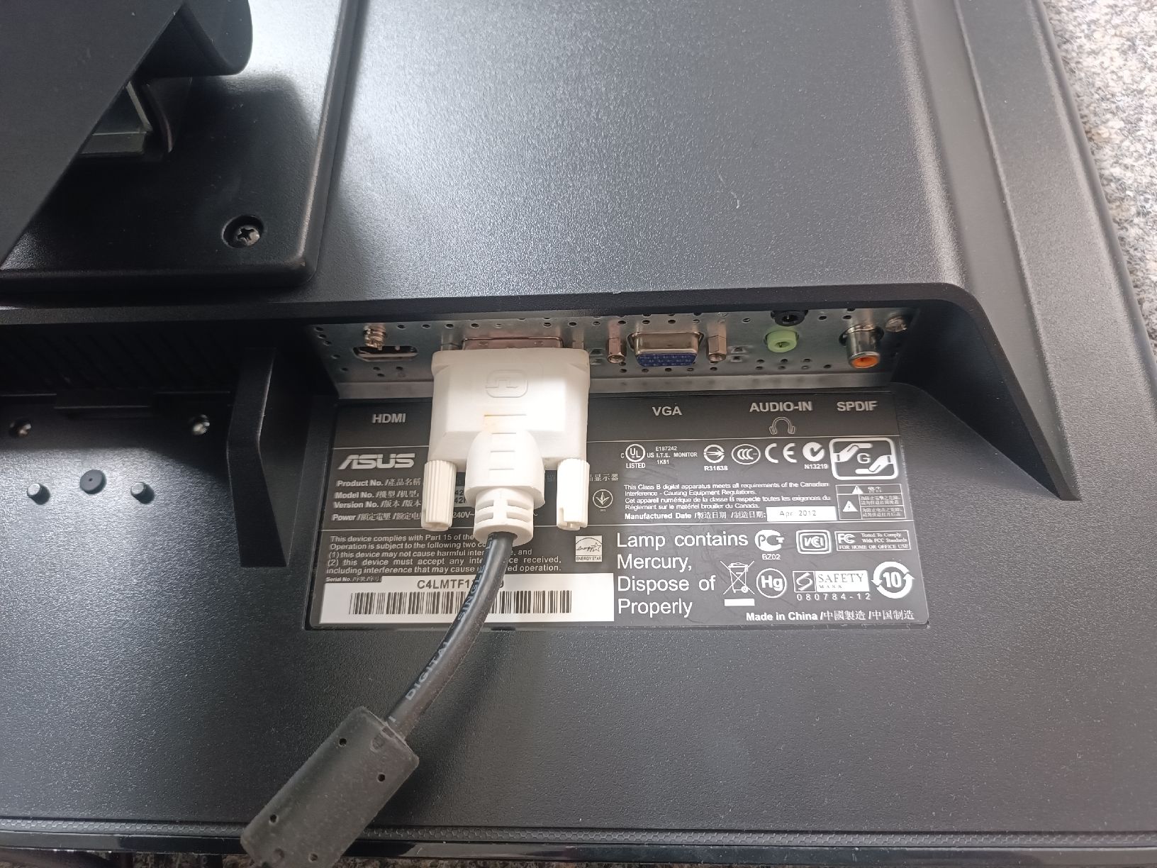 Asus Monitor: ASUS Bildschirm – Usato da Freidorf TG venduto da Daniel74 1