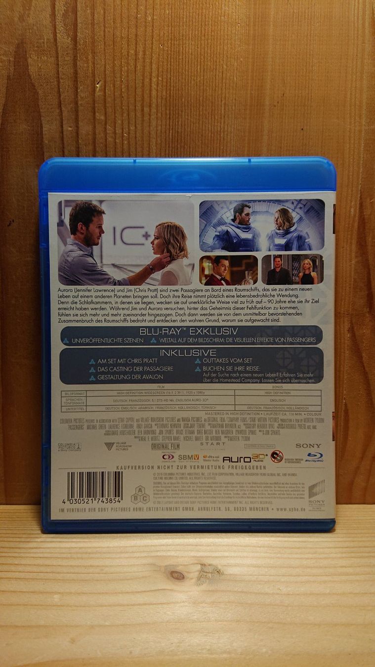Tutti i DVDs: PASSENGERS Blu-Ray mit Jennifer Lawrence – Usato da Wilderswil venduto da Exebub 1