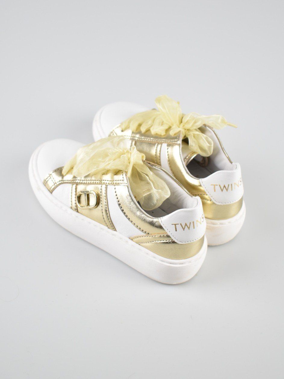 Twinset Scarpe per ragazze: Twinset Sneaker Gr.31, weiss/gold – Usato da Nürensdorf venduto da 2ND_STORY 1