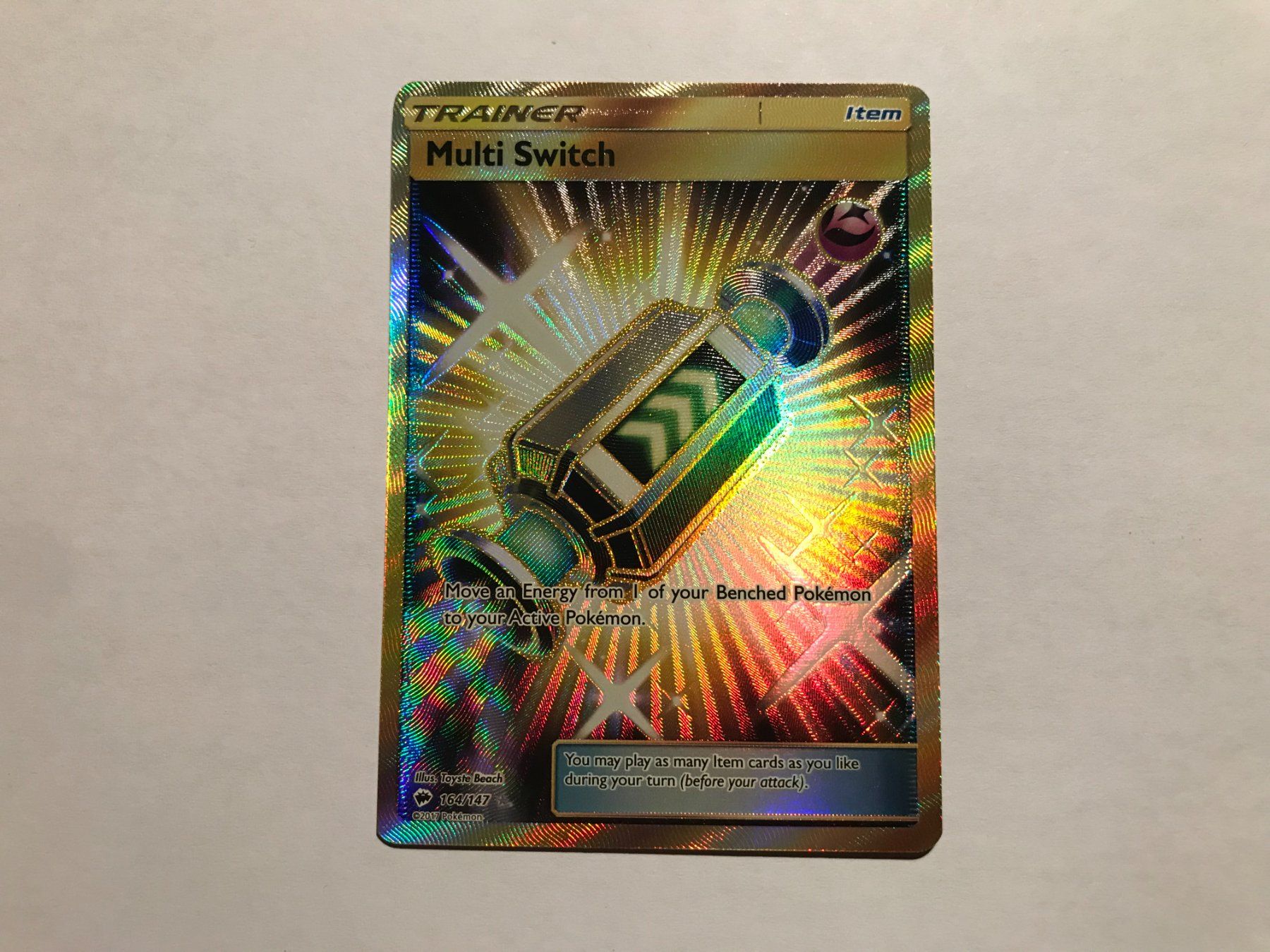 Pokémon Carte collezionabili: Goldkarte Multi Switch Burning Shadows EN – Usato da Hagendorn venduto da Pokecollectorch 1