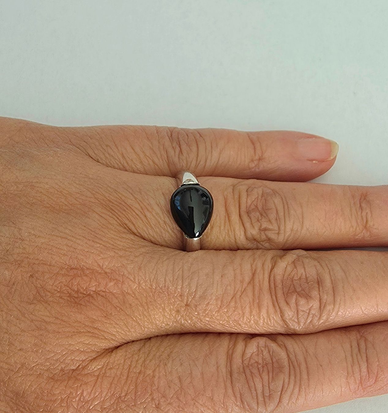 Anelli: Schlichter Silberring 925  mit Onyx  - NEU – Nuovo e nell'imballaggio originale da Uetikon am See venduto da Coralreef 6