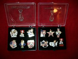 2 Pinboxen à 6 Pins Fussball WM 1994 USA - Vintage