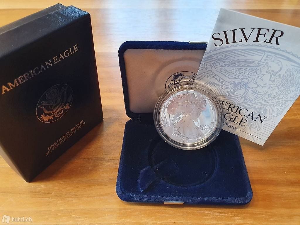 Alle Münzen: American Silver Eagle 1994 Proof PP – Gebraucht aus Steinhof SO von eng_ljl7