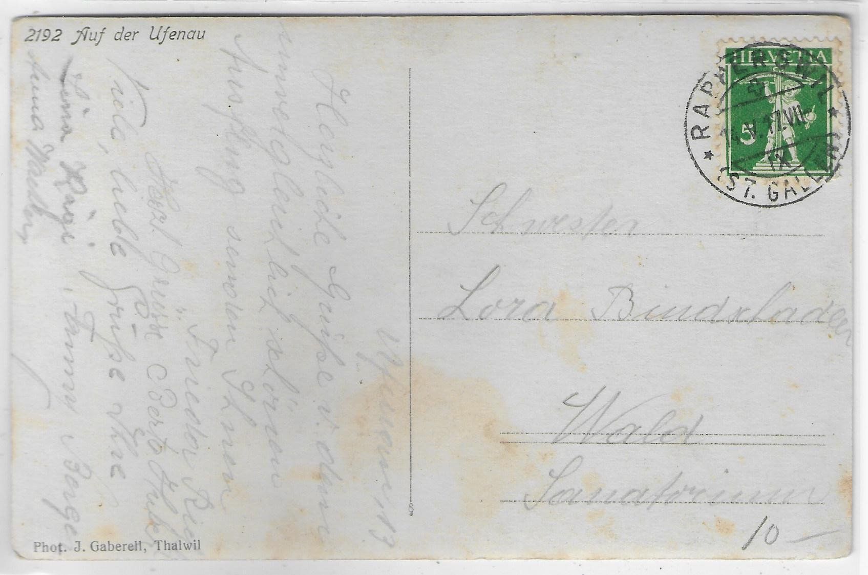 Cartoline postali: Auf der Ufenau – Usato da Ettingen venduto da Kartenplanet 1