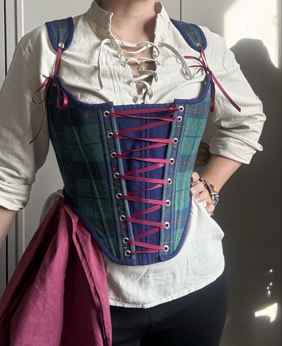 Top: Tartan Korsett  – Nuovo e nell'imballaggio originale da Oensingen venduto da Chicotus