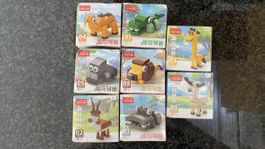Lustige Mini-Bausteine-Tiere, 8er-Set, NEU & OVP Spiel Spass