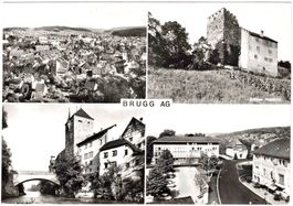 BRUGG (AG) mit Schloss Habsburg ca. 1960 (AG)