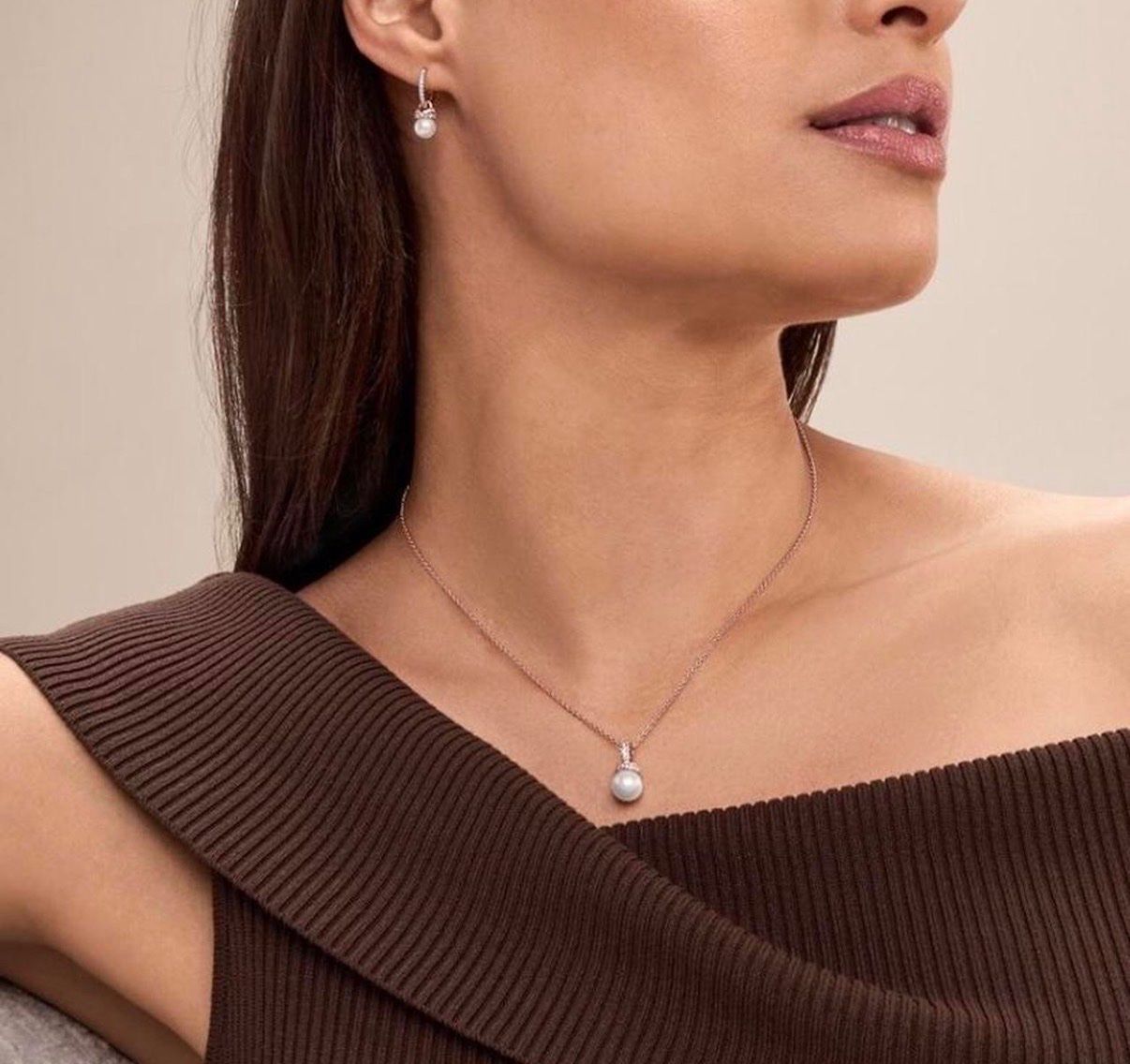 Catenine: Kette Silber mit zirkonia und Perle – Usato da Bottmingen venduto da Itsclaire 1