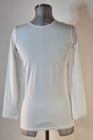 158-164 WE weisses Basic langarm Shirt Baumwolle stretch