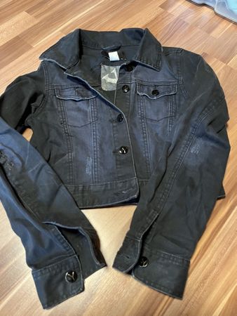 Schicke Jeansjacke, dunkle Waschung, H&M 158