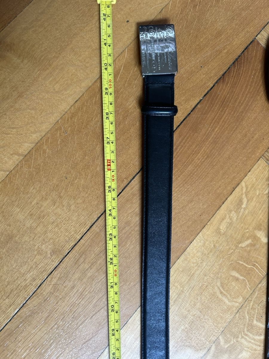 Gürtel: Ralph Lauren Leather Belt, Silver, Size 34/85 Black – Gebraucht aus Lausanne von dre_th8k