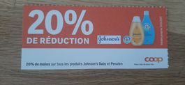 - 20% sur les produits Johnson's Baby et PENATEN chez COOP