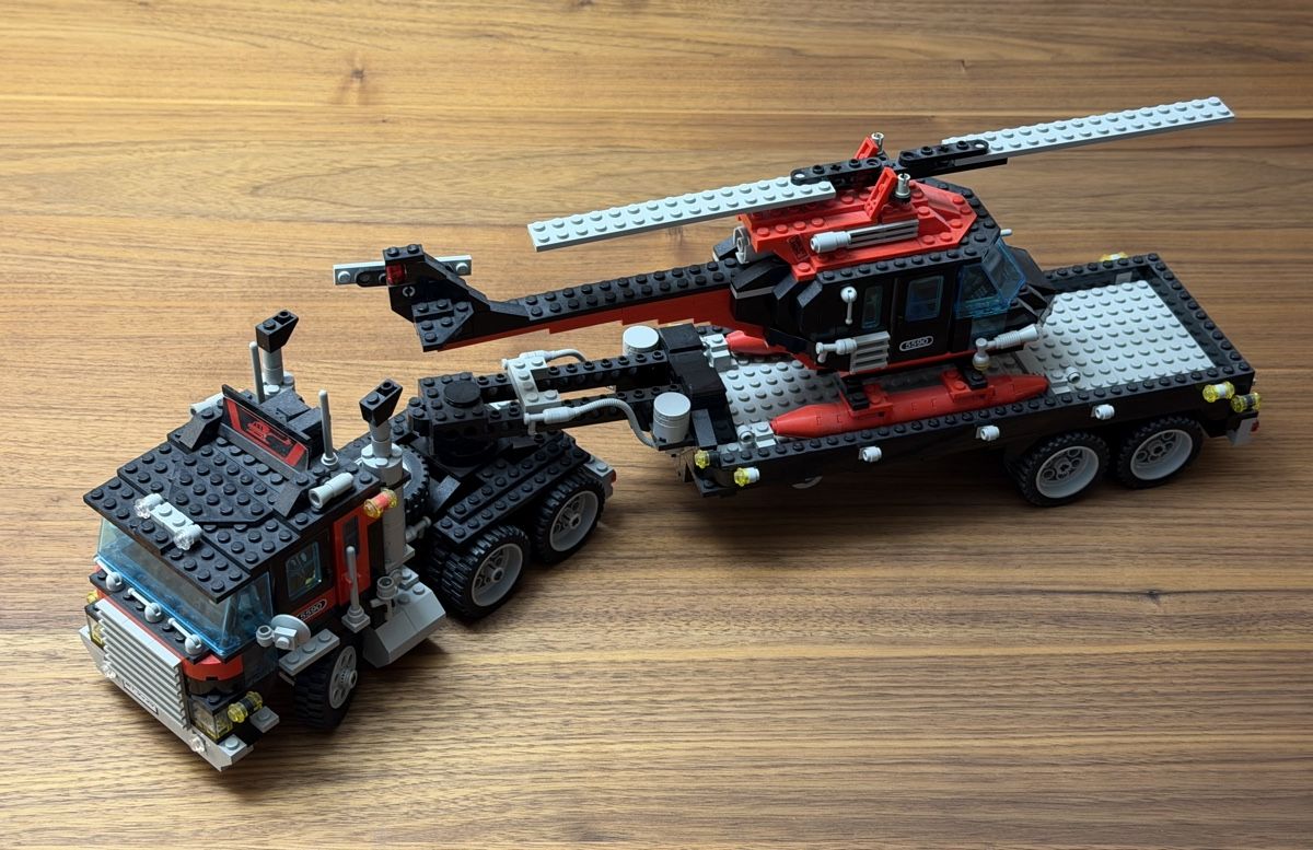 Lego Kit di costruzioni: Lego 5590 Sattelschlepper mit Heli – Usato da Elsau venduto da 124erkombi