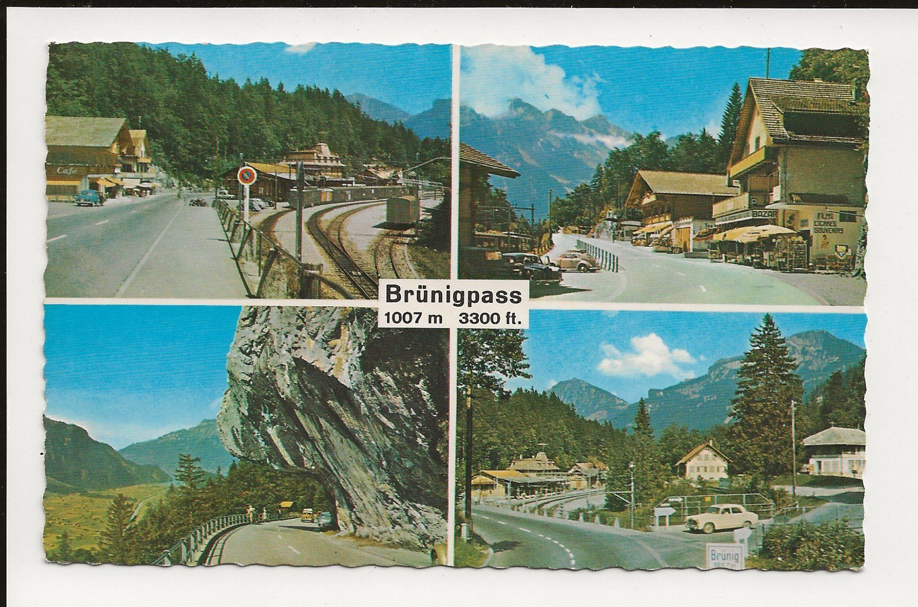 Cartoline postali: AK ca.1960 Brünigpass 1007 m 3300 ft. – Usato da Greifensee venduto da 315WDO