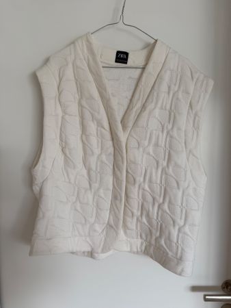 Weste Zara Damen Weiss Grösse M-L