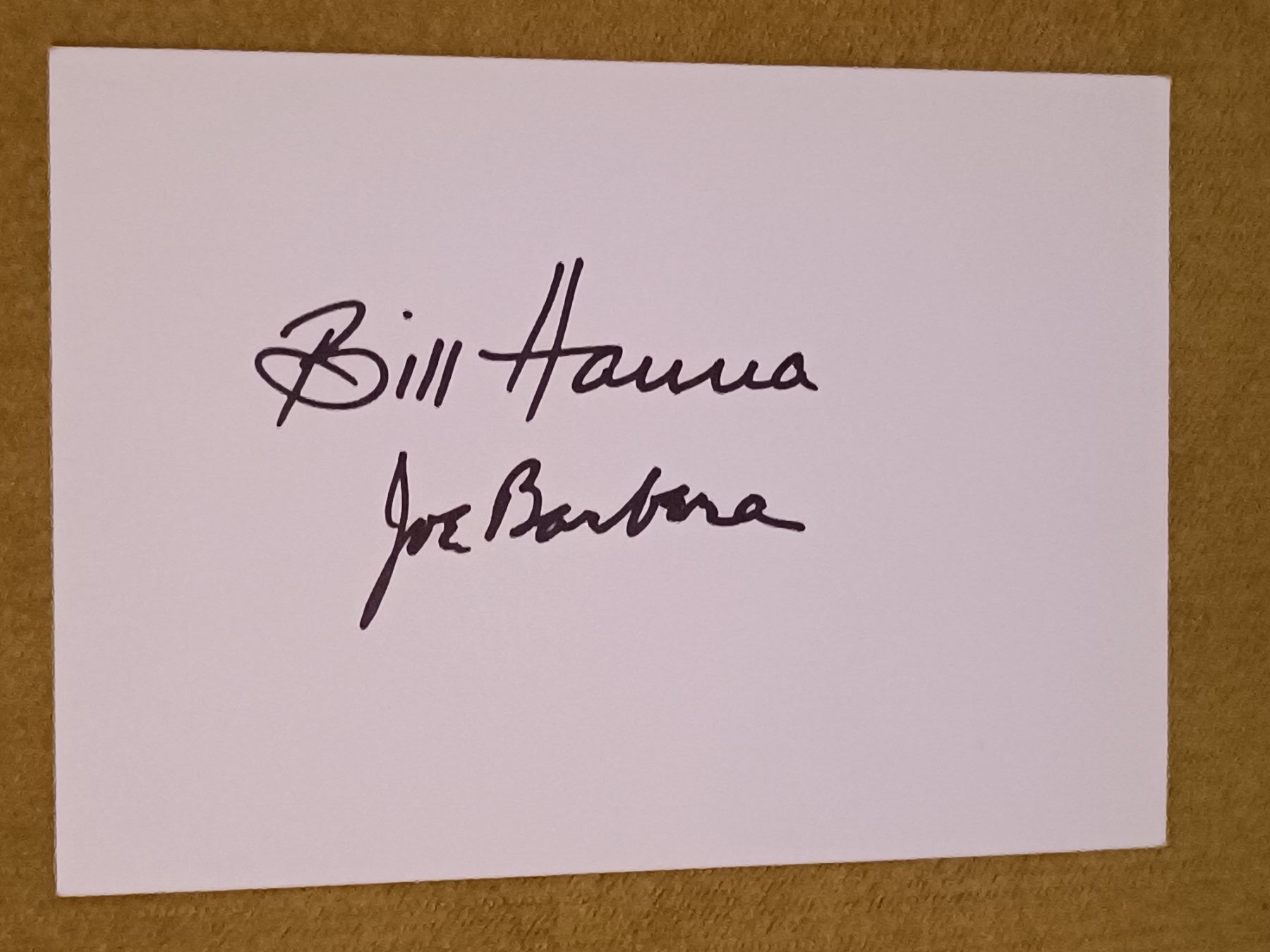 Autogramme: Bill Hanna & Joe Barbera handsigniert – Gebraucht aus Menziken von Artographs