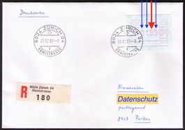 ATM 7x MISCHTYP 1_ FD 28.12.87_ ZÜRICH RÄMISTRASSE_ SCHÖN !