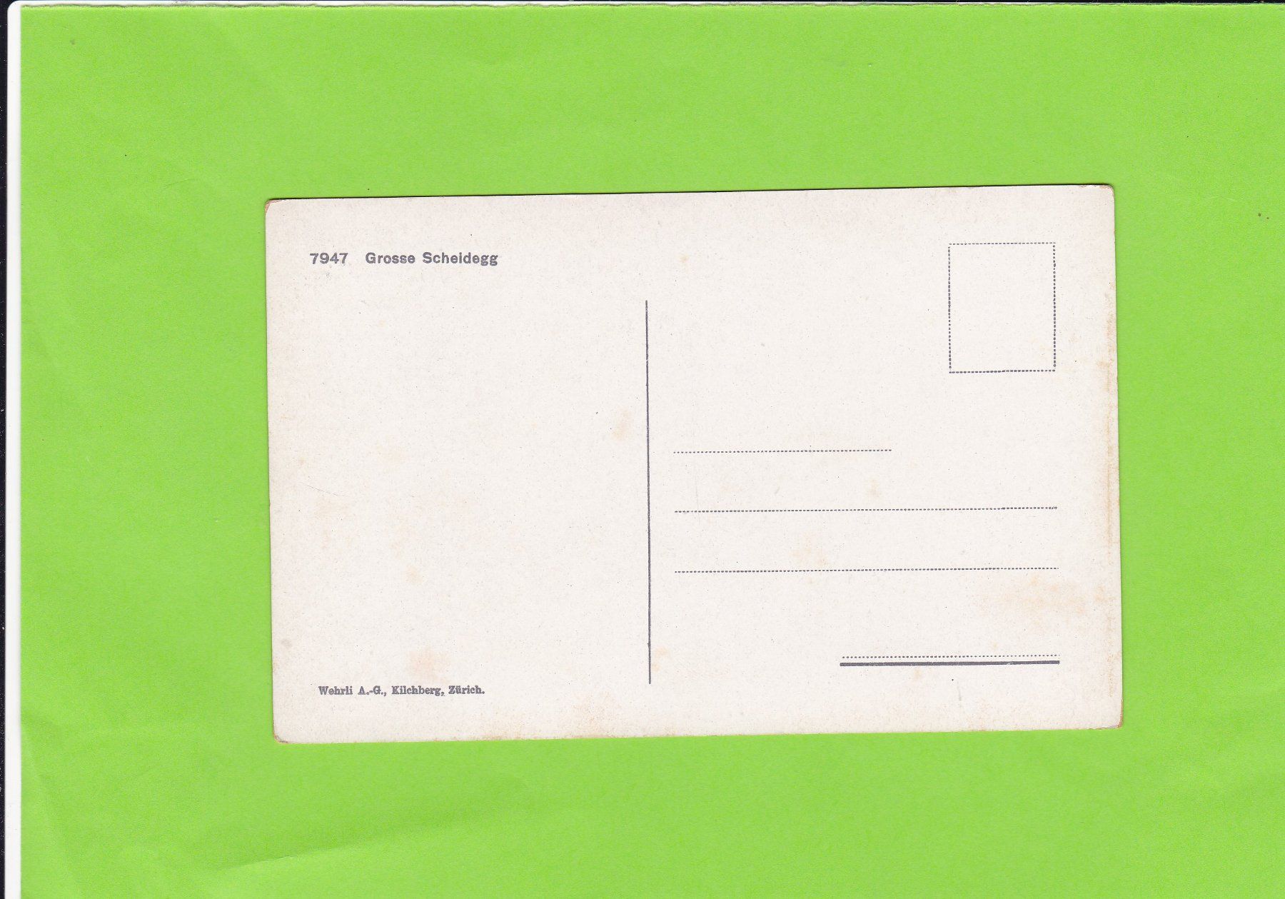 Cartoline postali: Grosse Scheidegg – Usato da St. Peterzell venduto da neckertal 1