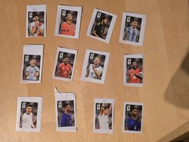 Sammlerstickers Fussball diverse Spieler guter Zustand