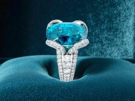 HÖLLMÜLLER, Luzern, Natürlicher Zirkon - Diamant - Ring