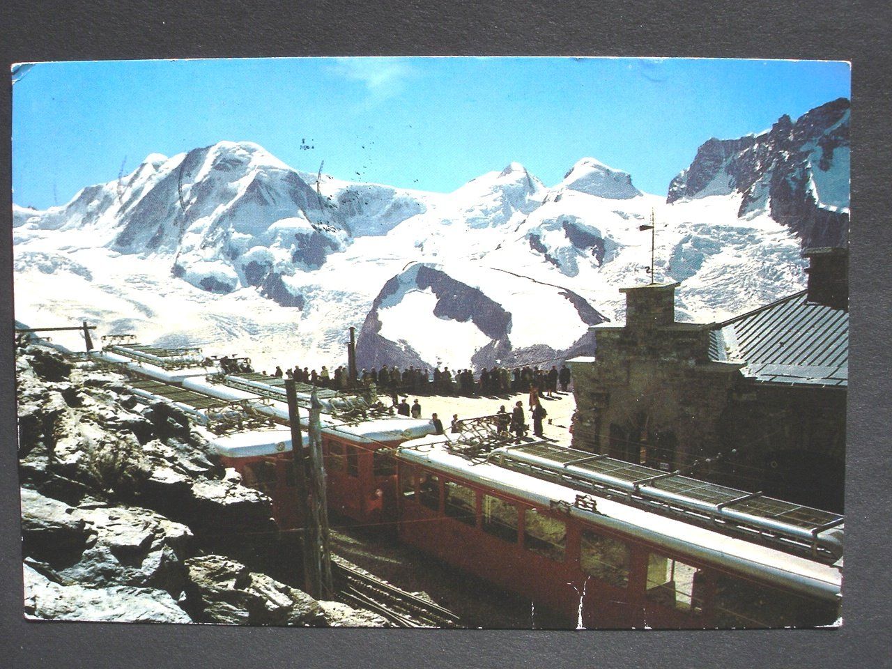 Ansichtskarten: ZERMATT Station Gornergrat mit Bahn – Gebraucht aus Jona von philajona