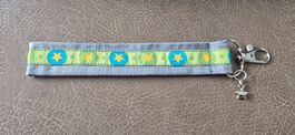 Schlüsselband Sterne grün handmade
