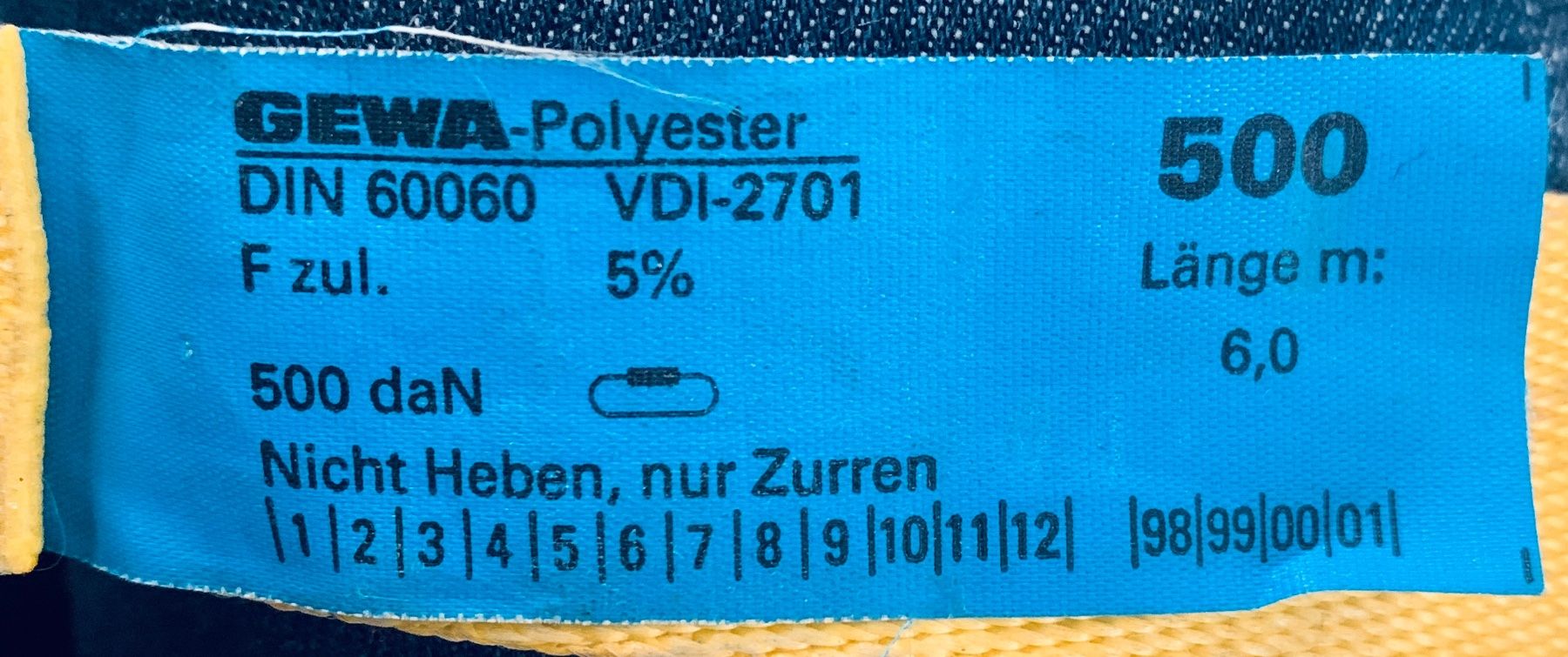 Macchine rilegatrici: Zurrgurte, 6 m – Usato da Bern venduto da Flora.Sonea 2