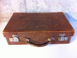 Valise à documents en peau de crocodile - années 50/60