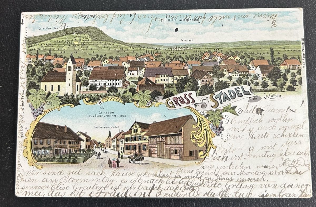 Ansichtskarten: Gruss aus Stadel ZH Litho – Gebraucht aus Horw von Tellbub
