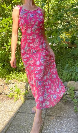 Abito lungo di viscosa con cotone-M/L-perfetto per l’estate