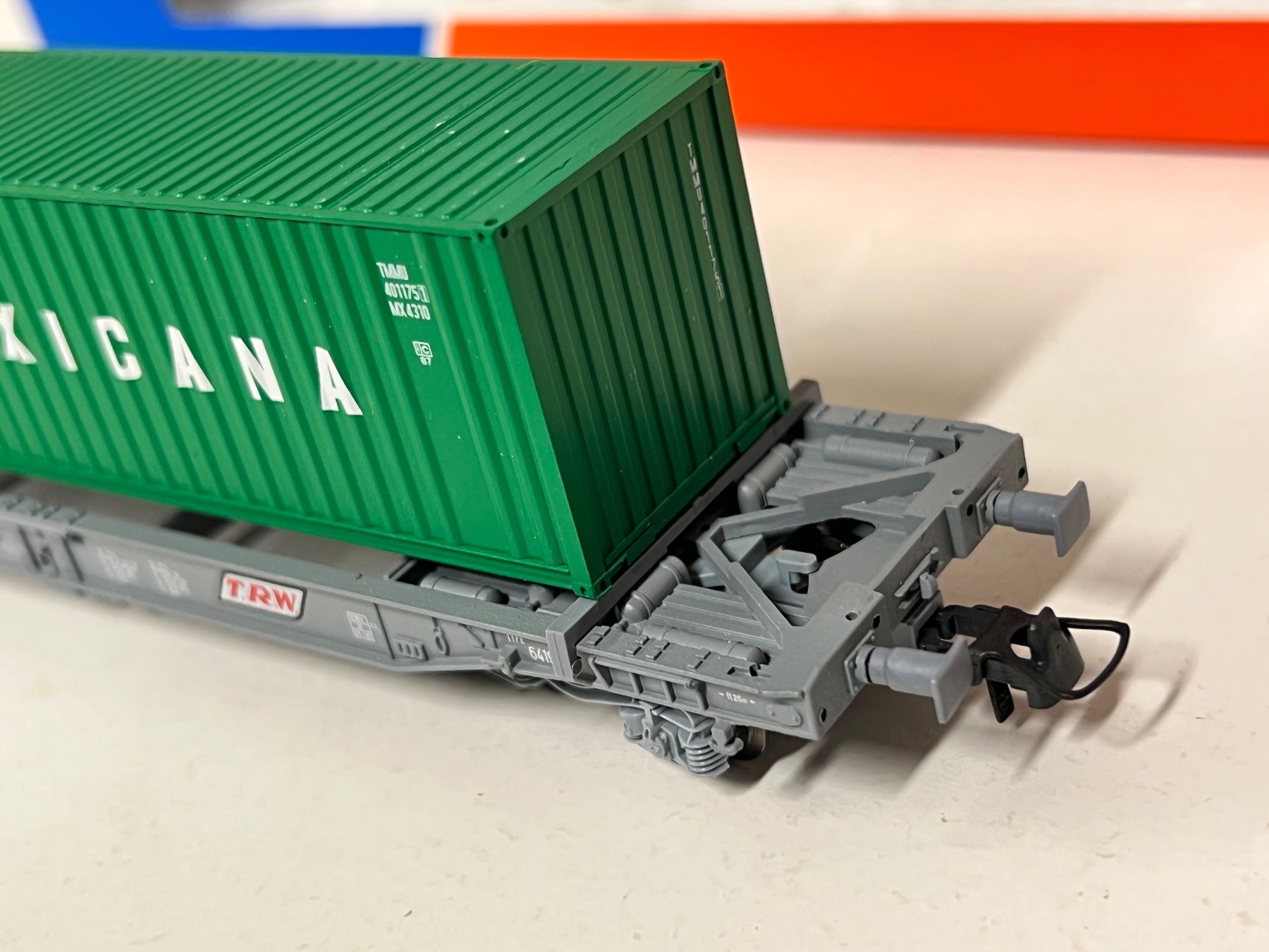 Roco Modellini di ferrovie: Roco Containerwagen "Linea Mexicana" SNCB H0 DC – Usato da Geroldswil venduto da TopTrain54 5
