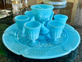 ART DECO VALLERYSTHAL FRANCE EIERMENAGE OPALINGLAS UM 1930