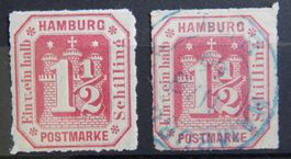 Hamburg Kat. 21 */gest. 1866 Kat. 170 Euro