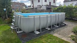 Grosser Intex Pool 549x274cm + Hochleistungs-Wärmetauscher
