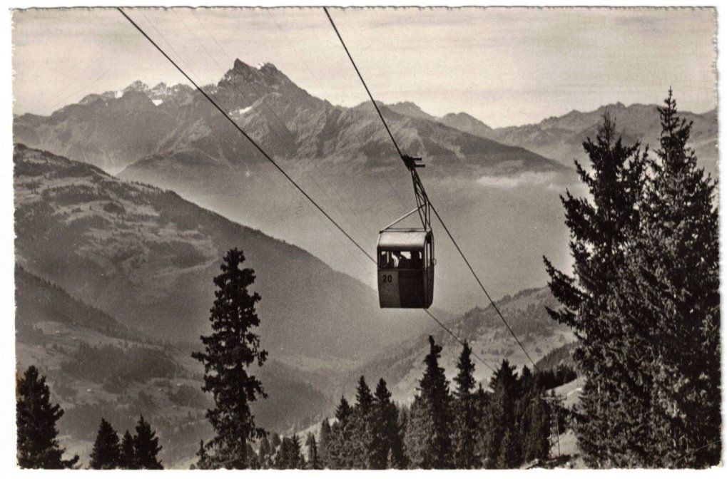 Cartoline postali: Gryon - Gondelbahn Barboleusaz--Les Chaux – Usato da Binningen venduto da Mountainrider