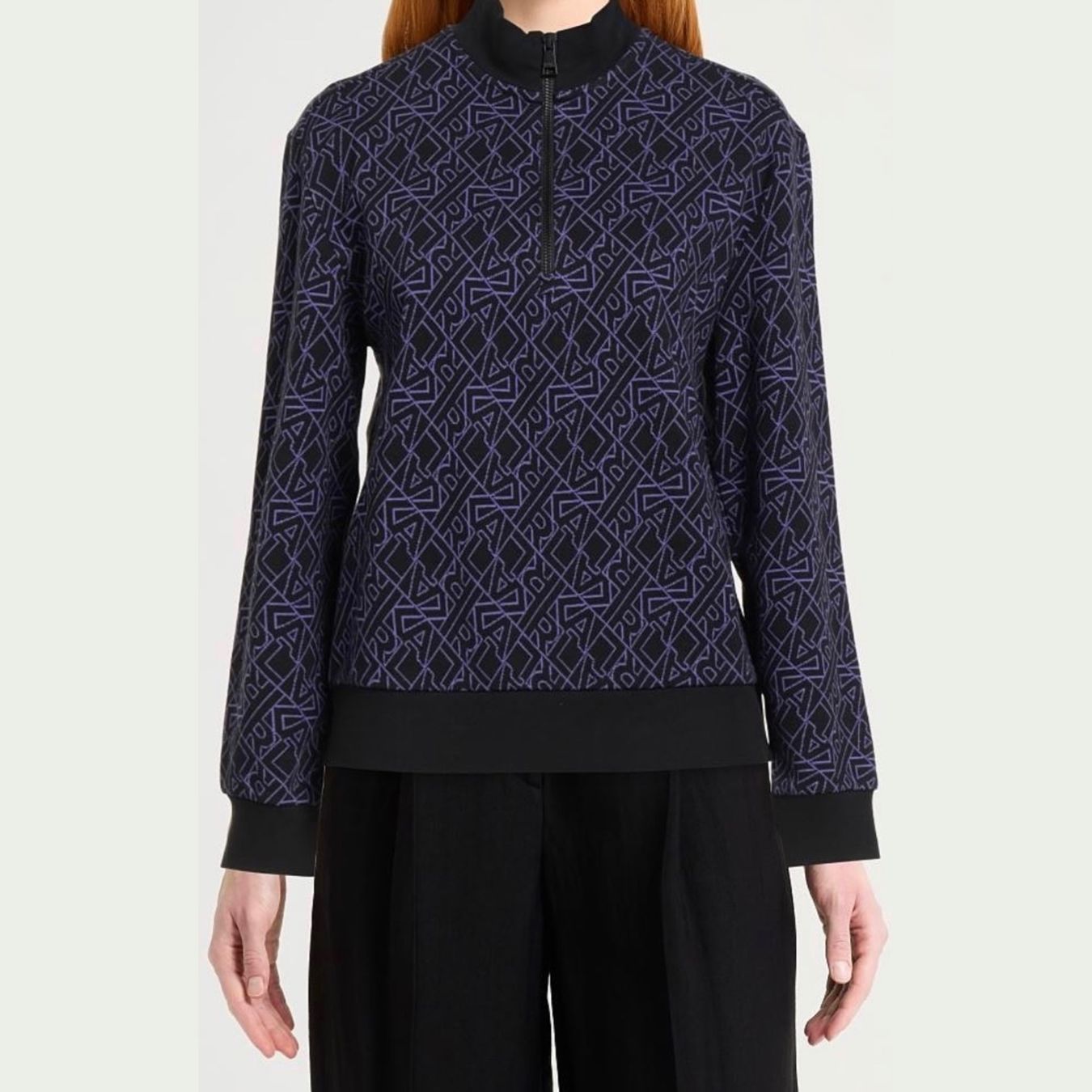 Karl Lagerfeld Maglioni & Felpe: Pull à fermeture éclair Karl Lagerfeld motif abstrait XL – Usato da Thônex venduto da BrYu 1