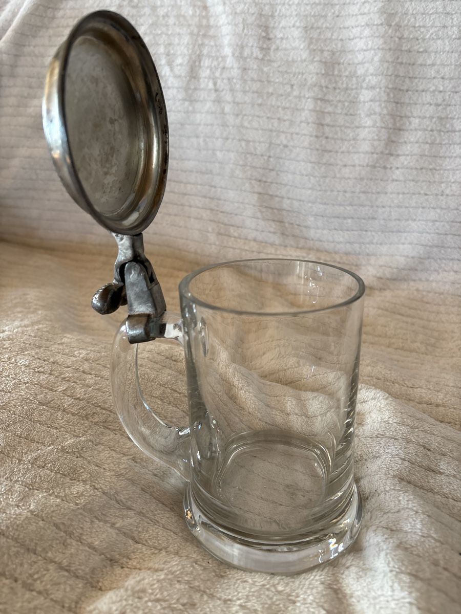 Gläser: Bierhumpen mit Deckel / Glas & Zinn – Gebraucht aus Rümlang von euqinom16 2