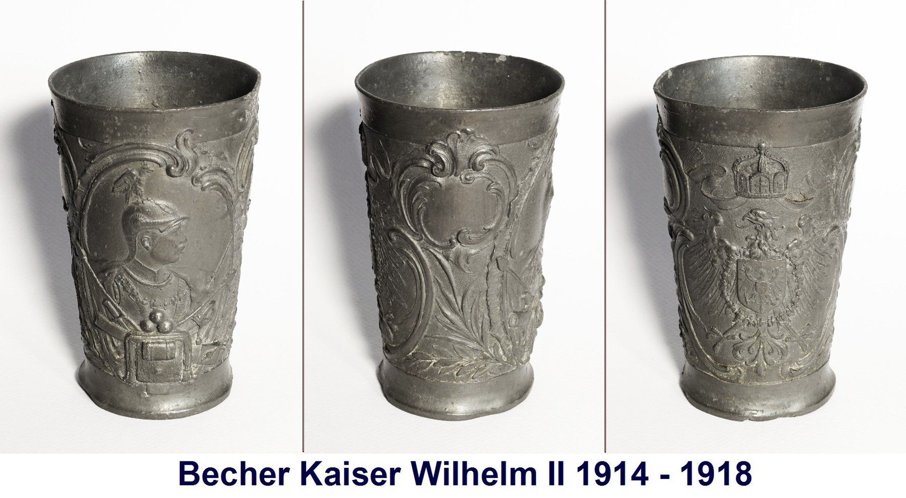 Medaglie: Becher Kaiser Wilhelm II 1914 - 1918 – Usato da Flamatt venduto da samowarow
