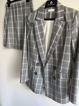 Kookai – Karierter Blazer & Rock, Gr. 34 / S – Neu