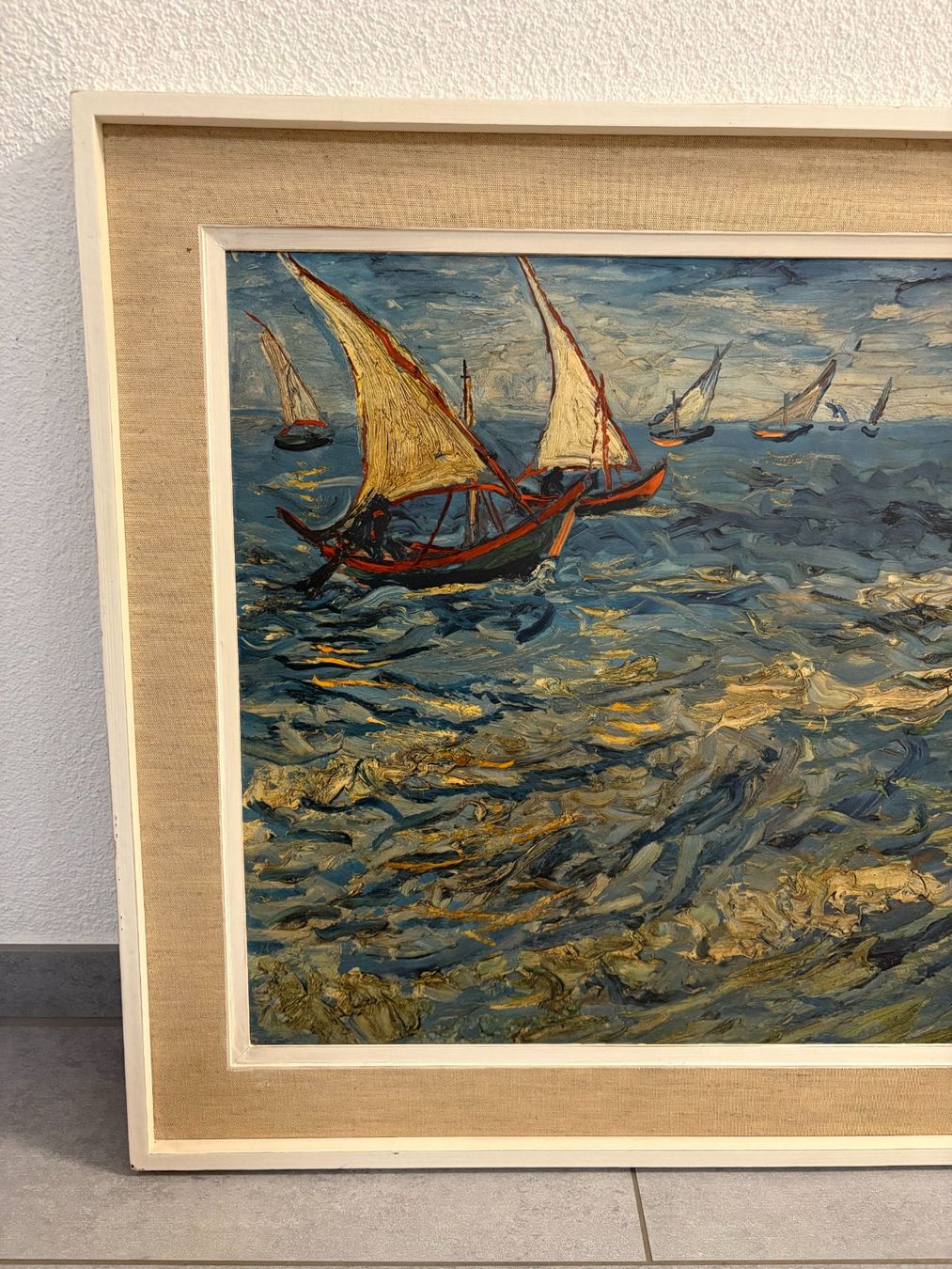 Tableaux: 74.5x62.5/ Van Gogh / Kunstdruck Segelboote Bilderrahmen – D'occasion à Ottenbach par TimelessEmotions. 4